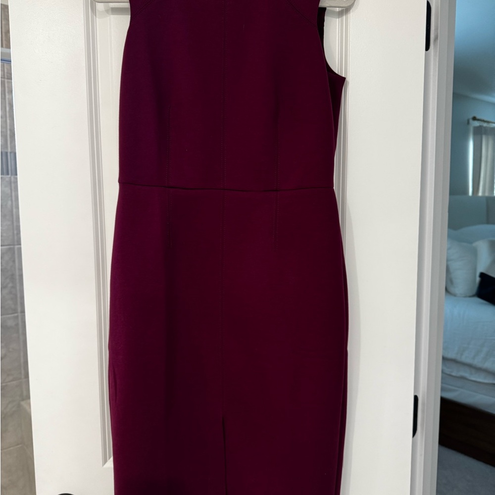 Elegant Burgundy Sleeveless Dress